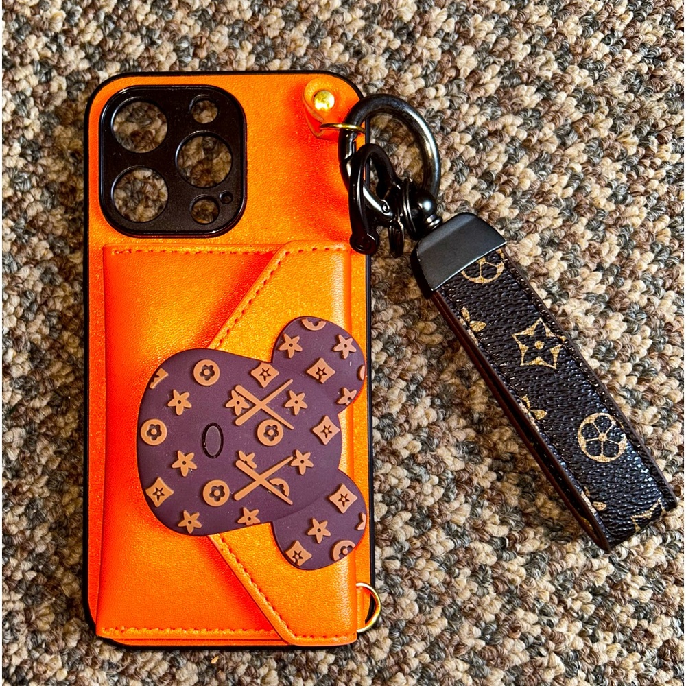 Phone Case with pouch and clutch handle